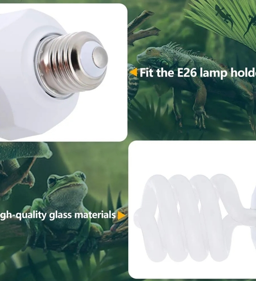 LUCKY HERP Reptile UVA UVB Light 5.0 23W Compact Fluorescent- LOT OF 5 NEW BULBS - Picture 3 of 6